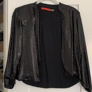 Alice + Olivia Black Sequin Cardigan Jacket ✨